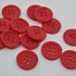 Button - Pop of Colour - Ruby Red - 18mm